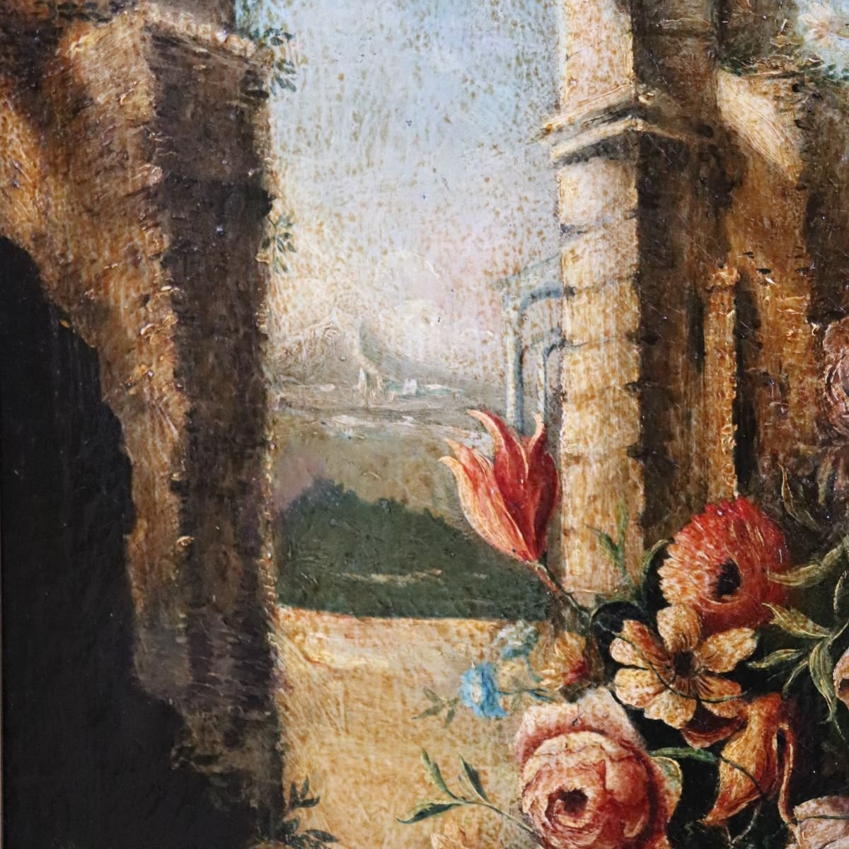 Antique Still Life, Oil On Canvas, Italy, 19th Century-photo-3