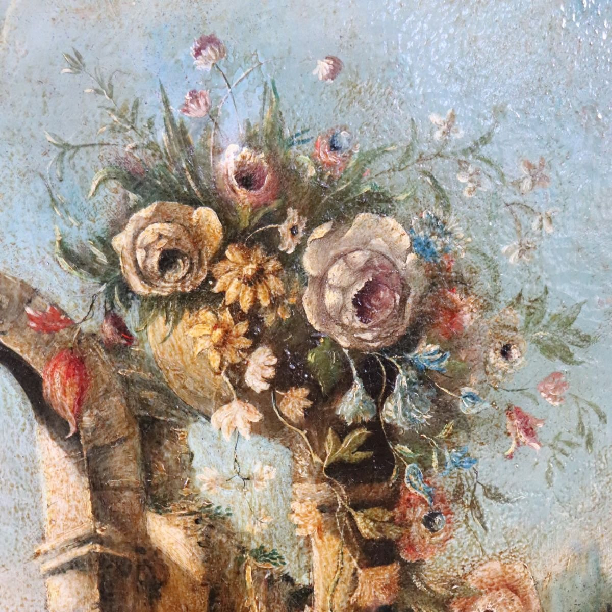 Antique Still Life, Oil On Canvas, Italy, 19th Century-photo-4