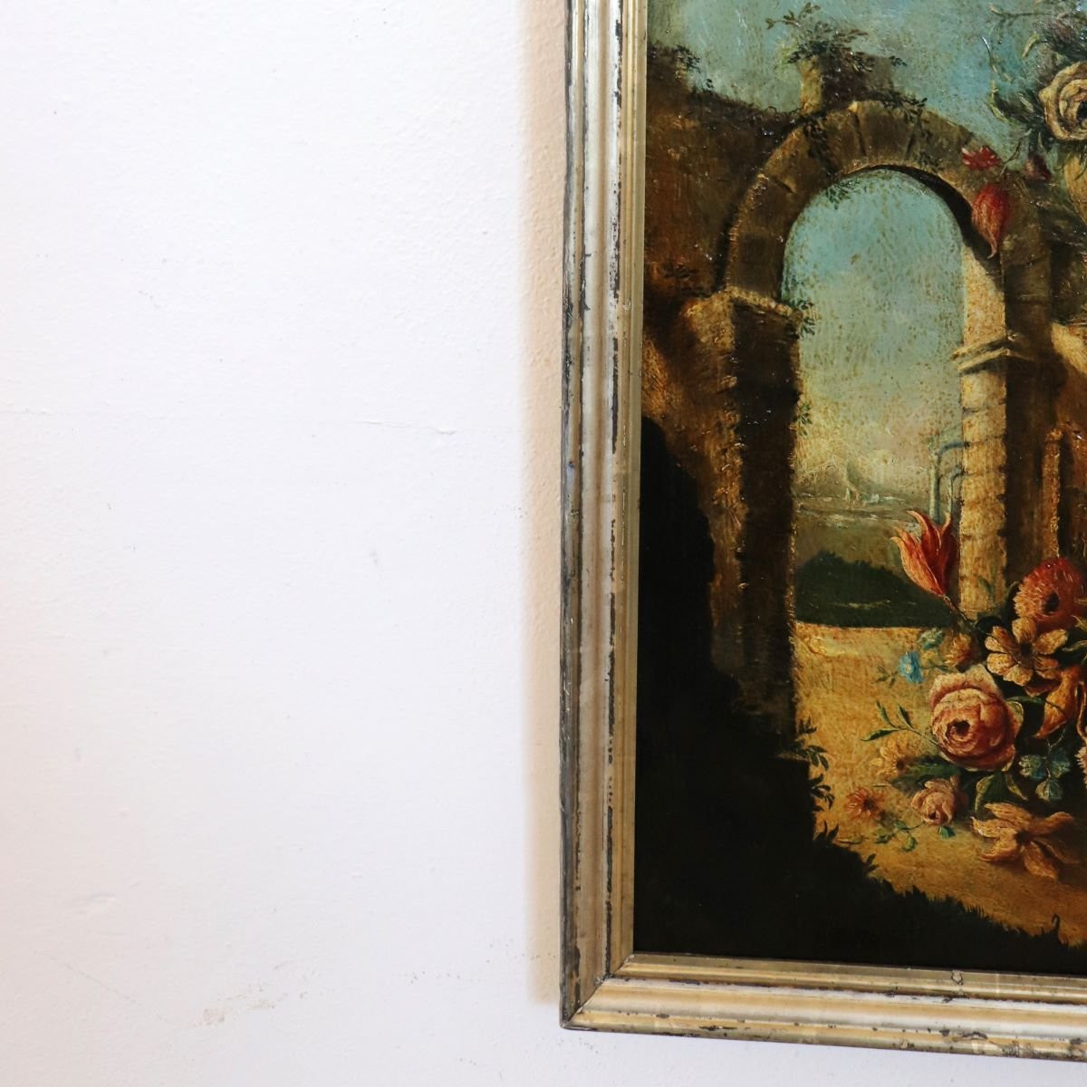 Antique Still Life, Oil On Canvas, Italy, 19th Century-photo-5