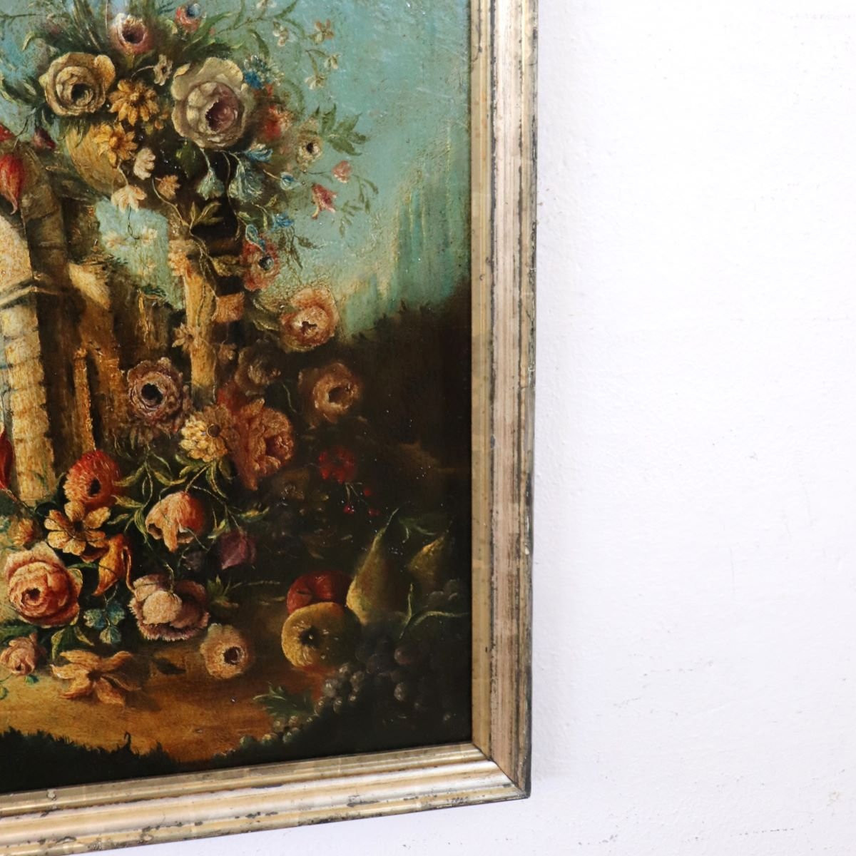 Antique Still Life, Oil On Canvas, Italy, 19th Century-photo-6