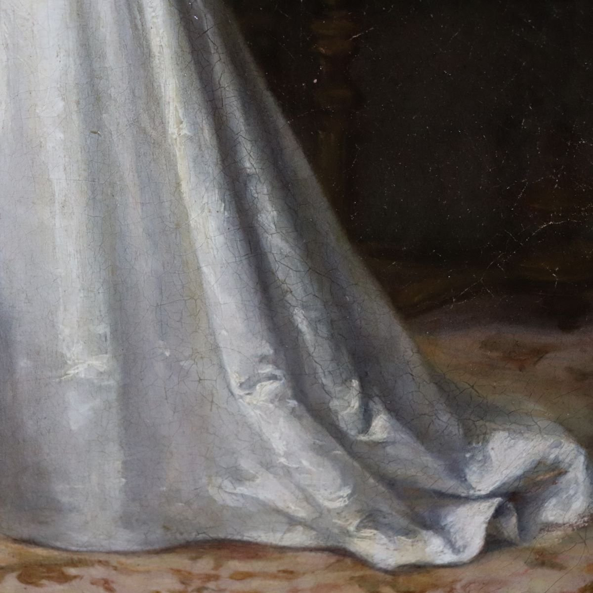 Scene Of Women, Oil On Canvas, Italy, 19th Century-photo-2