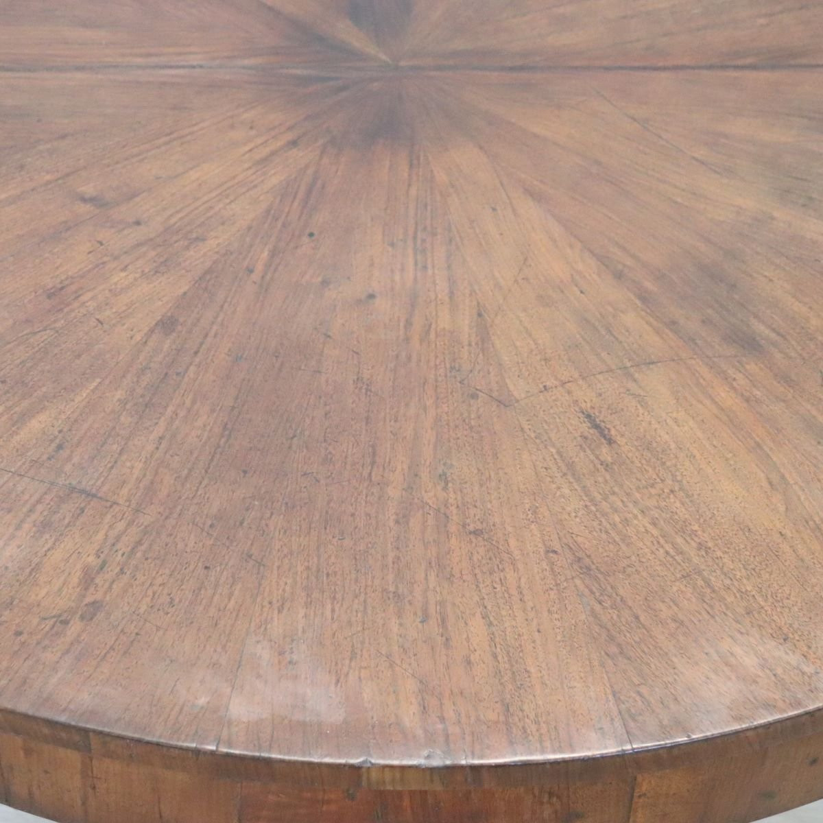 Antique Round Table In Walnut, Italy Early 19th Century-photo-5