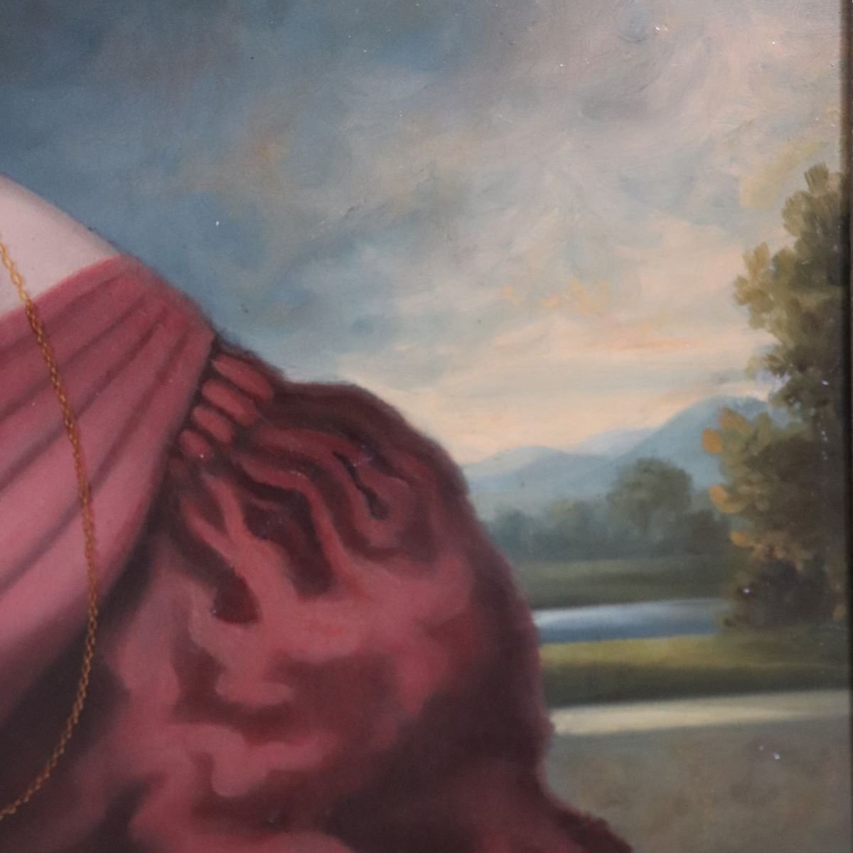 Portrait d'une jeune femme, peinture à l'huile sur toile, Italie, XIXe siècle-photo-7