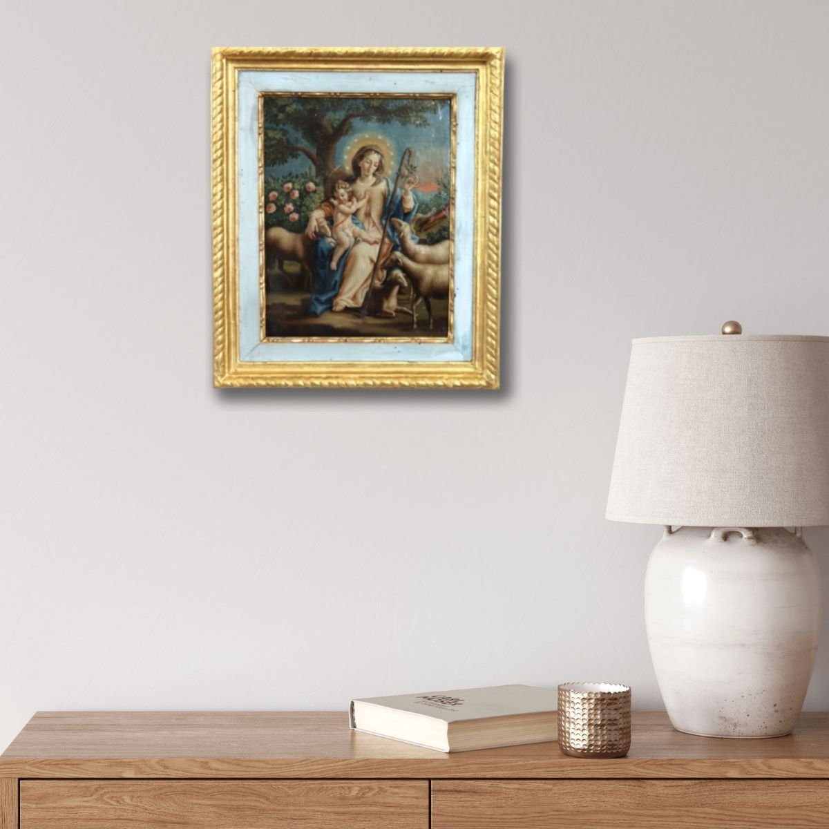 Marie la Bergère, signé Raphael Fogliardi et daté de 1795, peinture à l'huile sur toile-photo-4