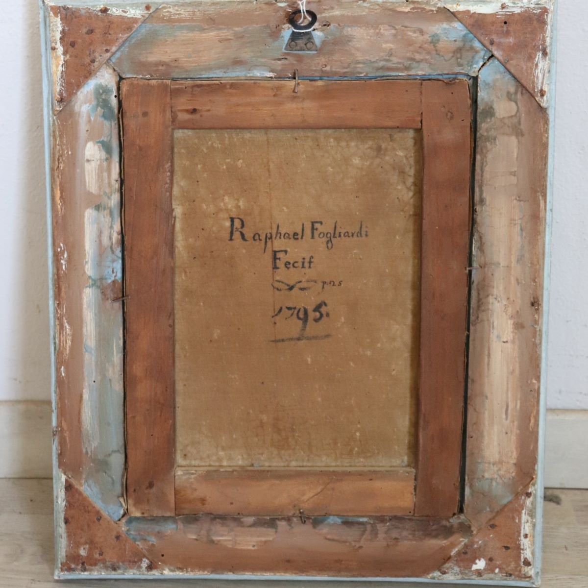 Marie la Bergère, signé Raphael Fogliardi et daté de 1795, peinture à l'huile sur toile-photo-1