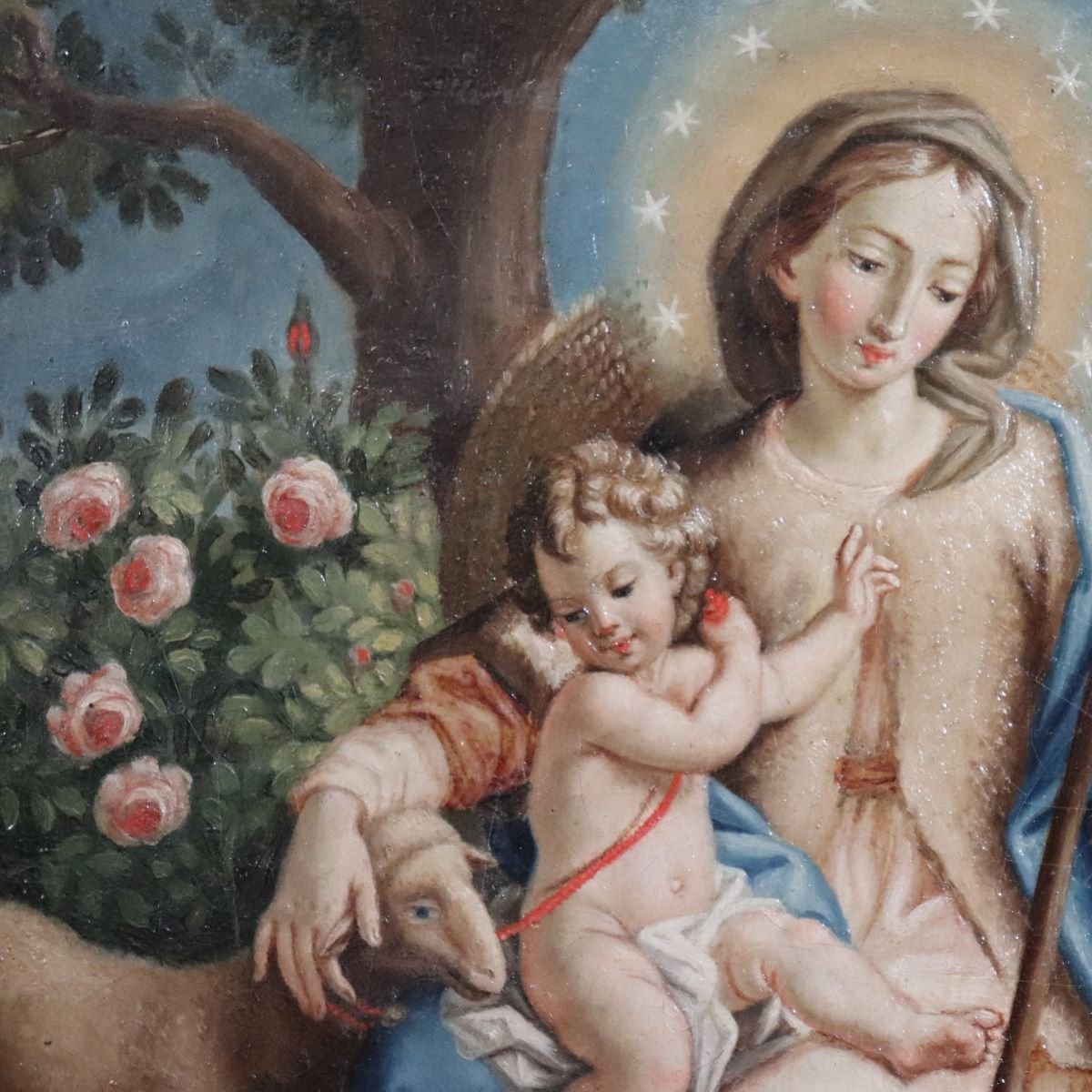 Marie la Bergère, signé Raphael Fogliardi et daté de 1795, peinture à l'huile sur toile-photo-2