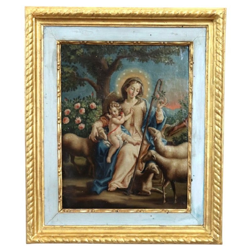 Marie la Bergère, signé Raphael Fogliardi et daté de 1795, peinture à l'huile sur toile