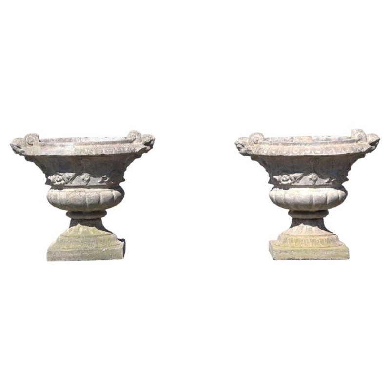 Jardinières de jardin, lot de 2, Italie, début du XXe siècle