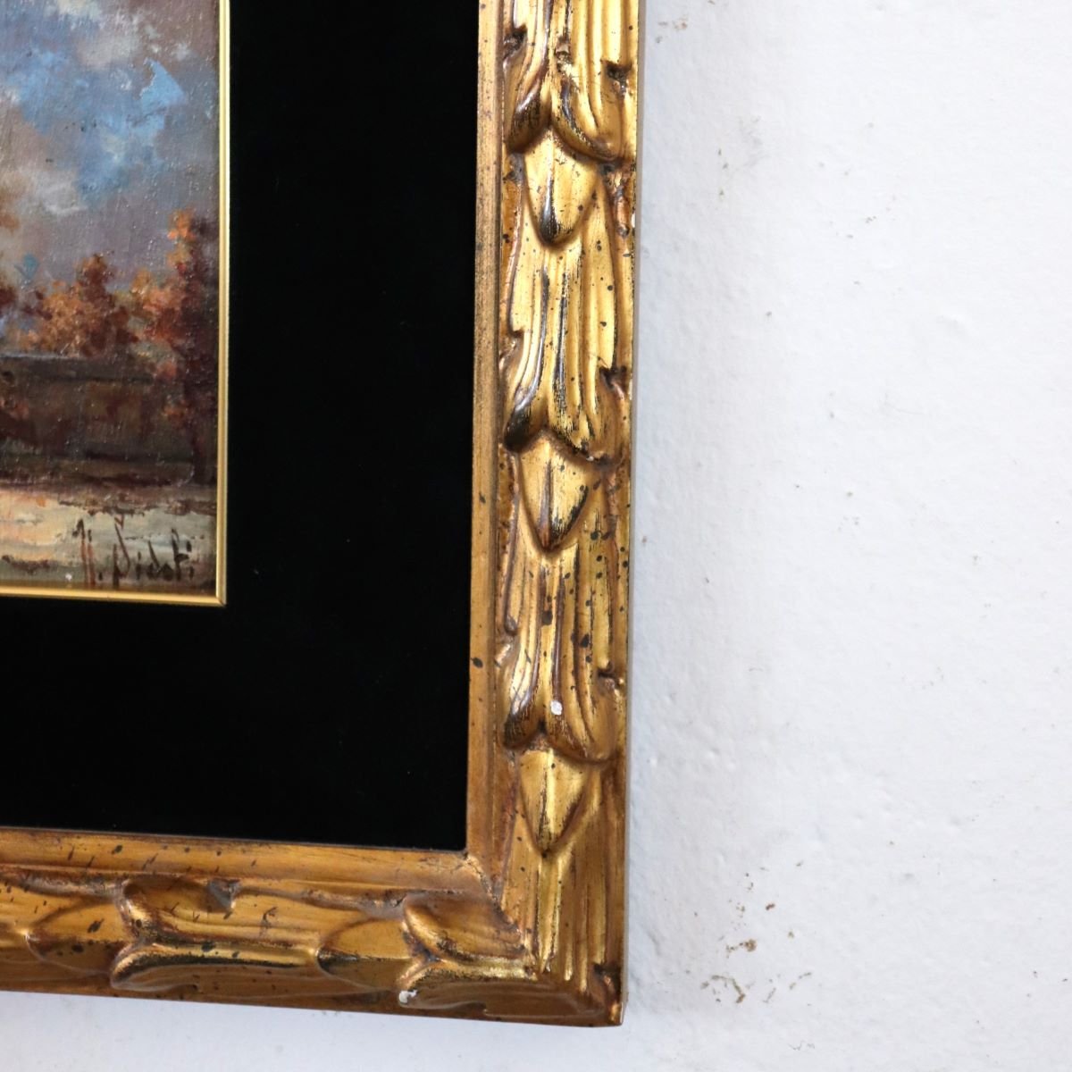 Romantic Scene, Oil Painting On Wood Panel Signed N. Sidoli, Italy, Early 20th Century-photo-6