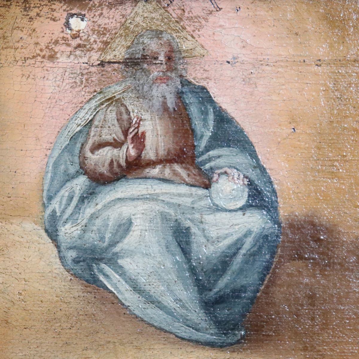 The Annunciation, Italy, 17th Century, Antique Oil Painting On Canvas-photo-1