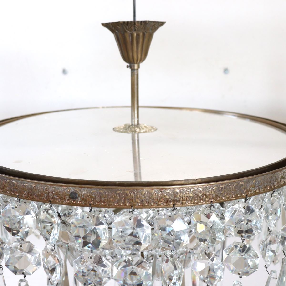 Spectacular Chandeliers With Large Crystal Drops, Italy, Early 20th Century-photo-8