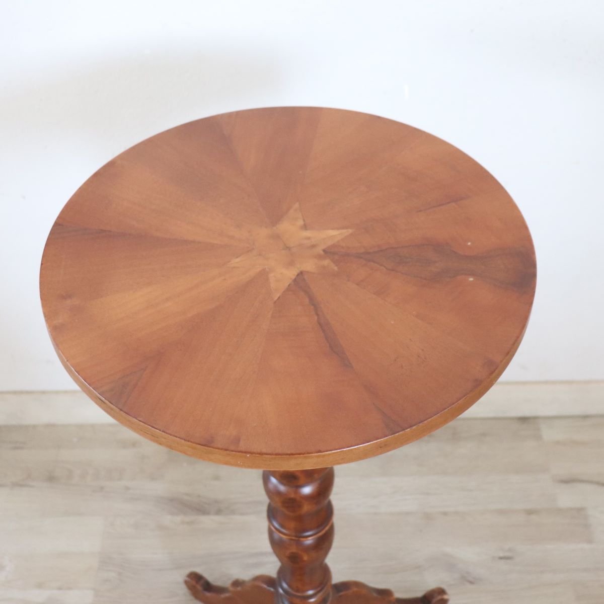 Table à pied central vintage en noyer, Italie, années 1990-photo-2