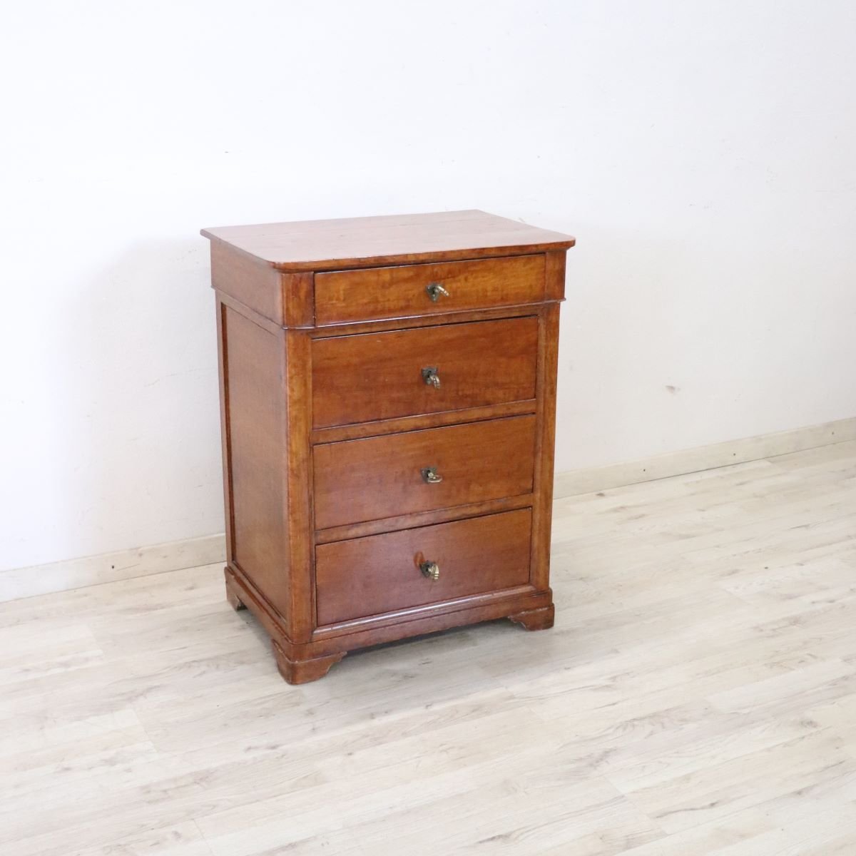 Small Antique Cherry Wood Chest Of Drawers, Italy, 19th Century-photo-4