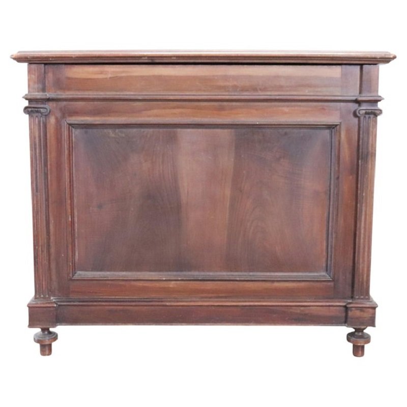 Storage Buffet In Walnut, Firewood Holder, Italy Late 19th Century