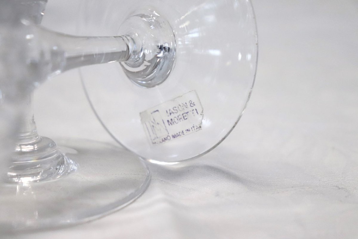Set Of 12 Murano Blown Glass Champagne Flutes By Nason & Moretti, With Label-photo-2