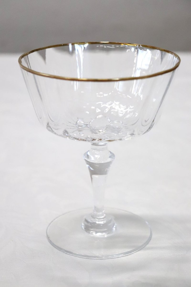 Set Of 12 Murano Blown Glass Champagne Flutes By Nason & Moretti, With Label-photo-3