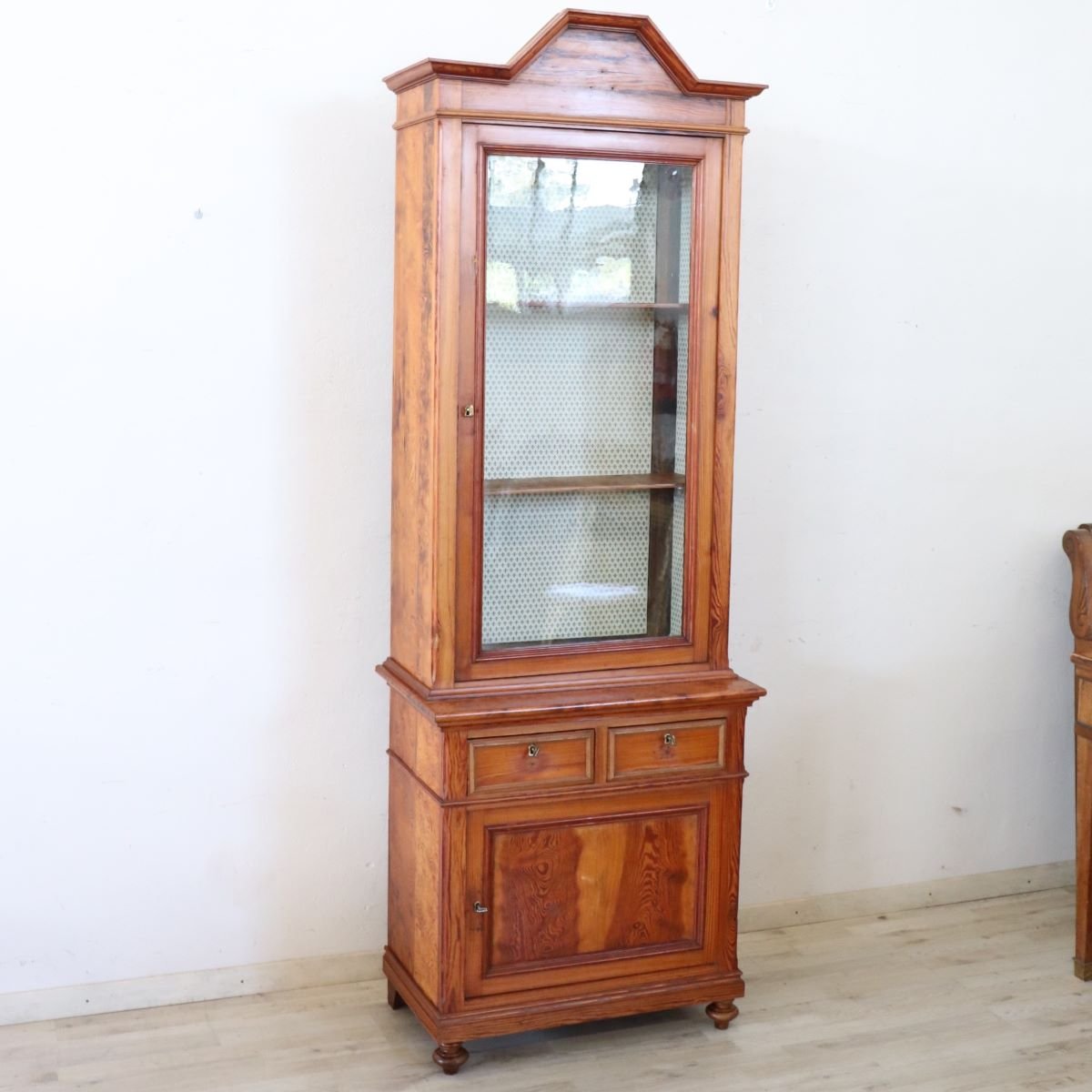 Antique Display Cabinet Made Of Larch Wood, Italy, Late 19th Century-photo-4