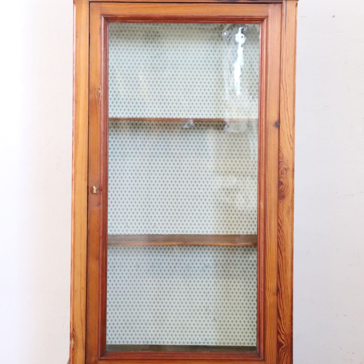 Antique Display Cabinet Made Of Larch Wood, Italy, Late 19th Century-photo-2