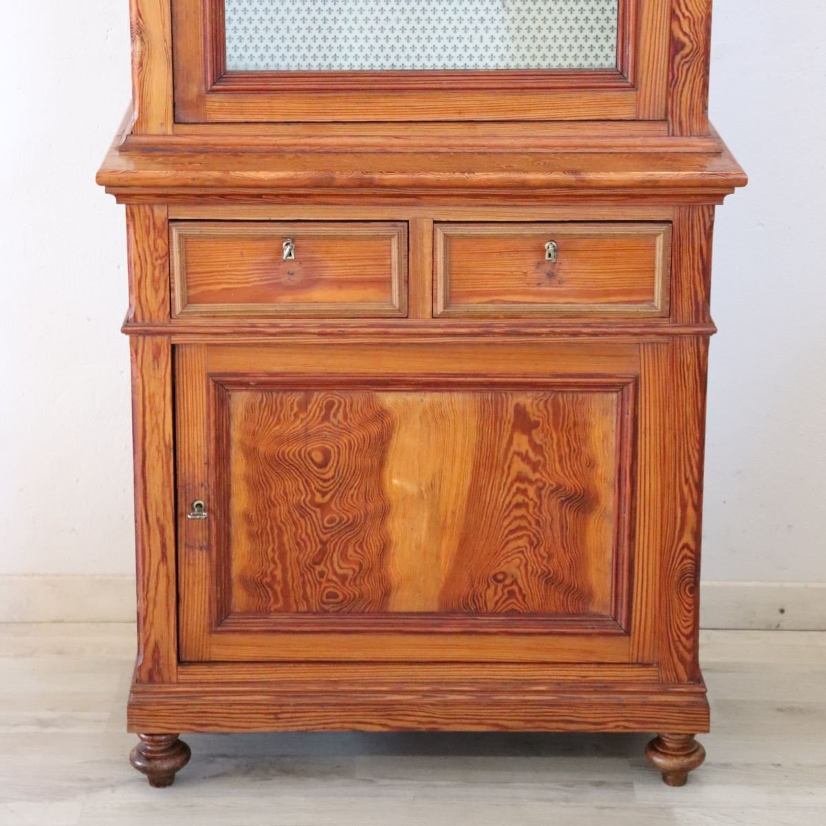 Antique Display Cabinet Made Of Larch Wood, Italy, Late 19th Century-photo-3