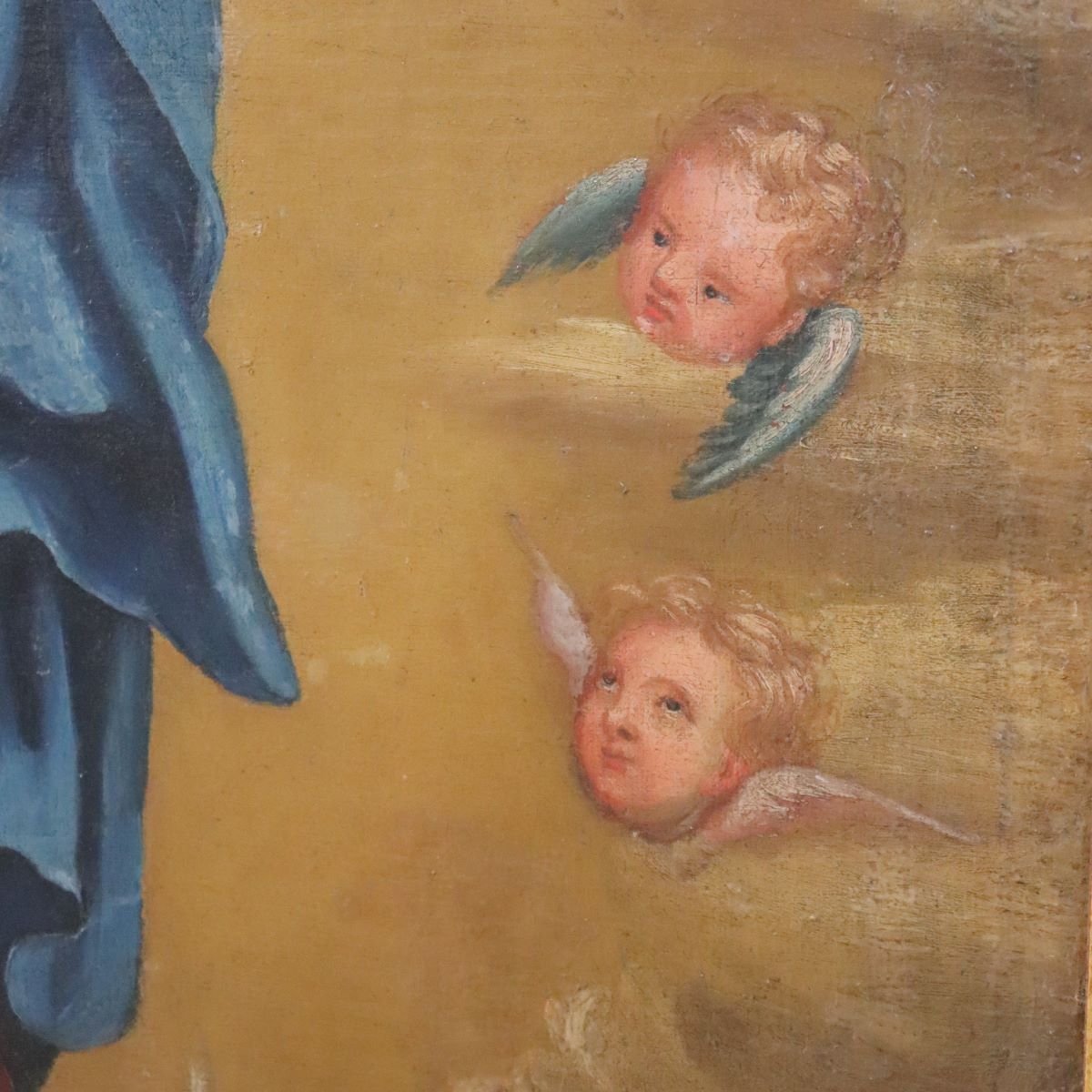 Huile sur toile, Immaculée Conception, Italie, XVIIIe siècle-photo-7