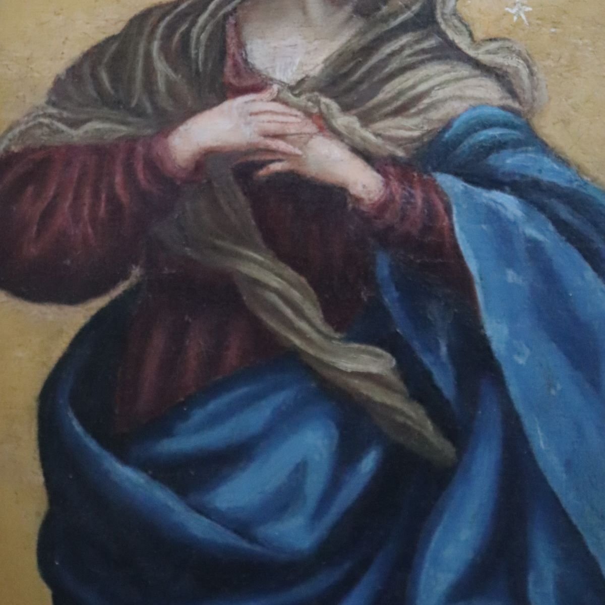 Huile sur toile, Immaculée Conception, Italie, XVIIIe siècle-photo-8