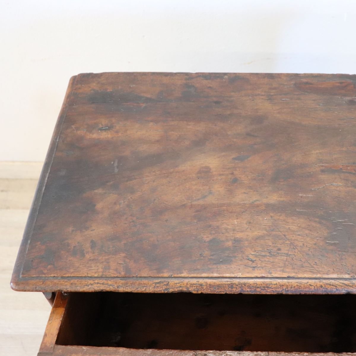Antique Walnut Nightstand, Italy, Late 17th Century-photo-2
