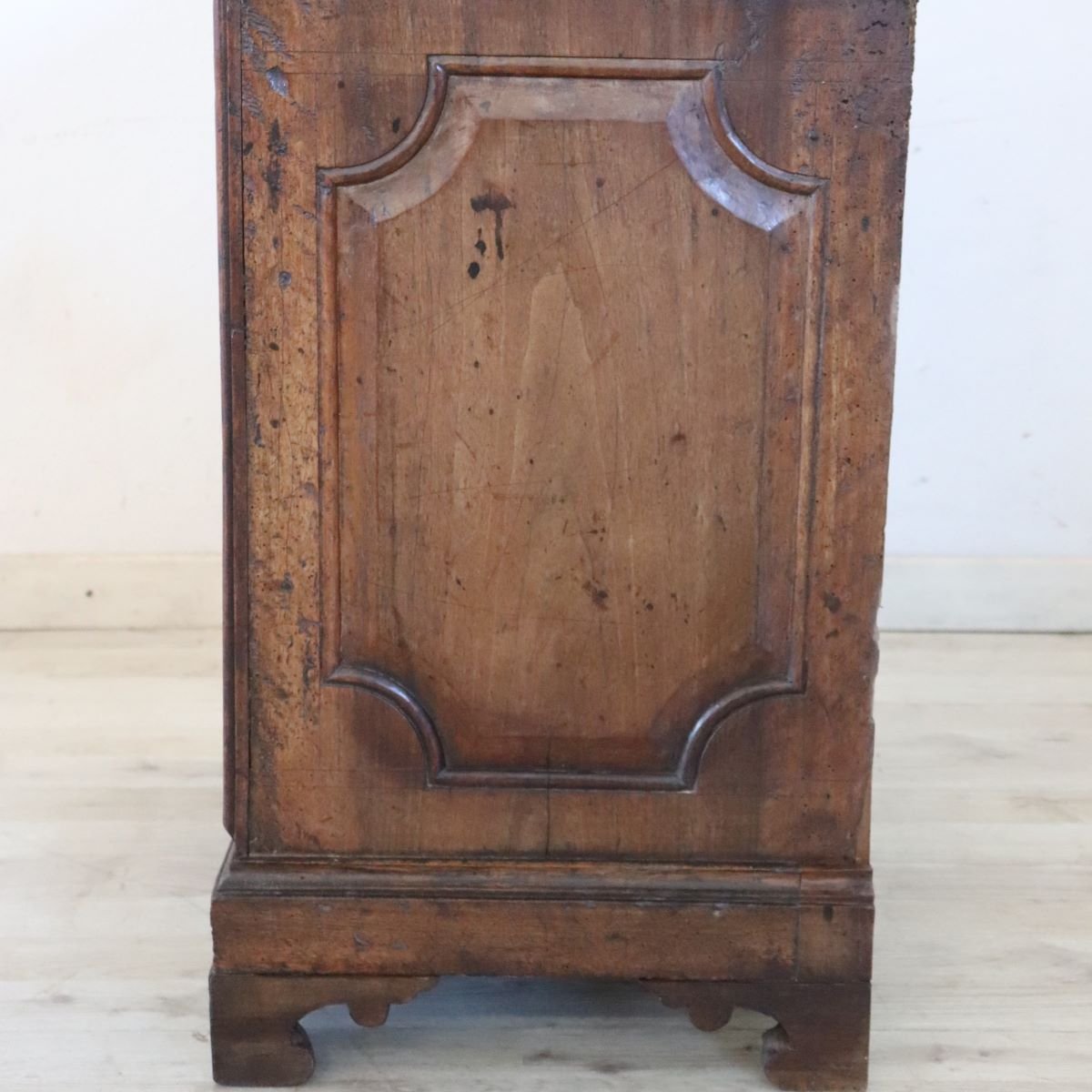 Antique Walnut Nightstand, Italy, Late 17th Century-photo-4