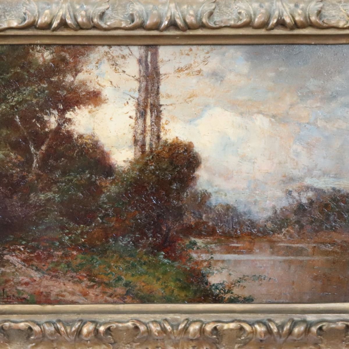 Oil Painting On Panel Signed L. Clara, Italian Landscape, Early 20th Century-photo-4