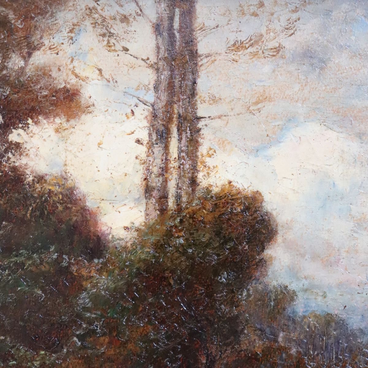Oil Painting On Panel Signed L. Clara, Italian Landscape, Early 20th Century-photo-3