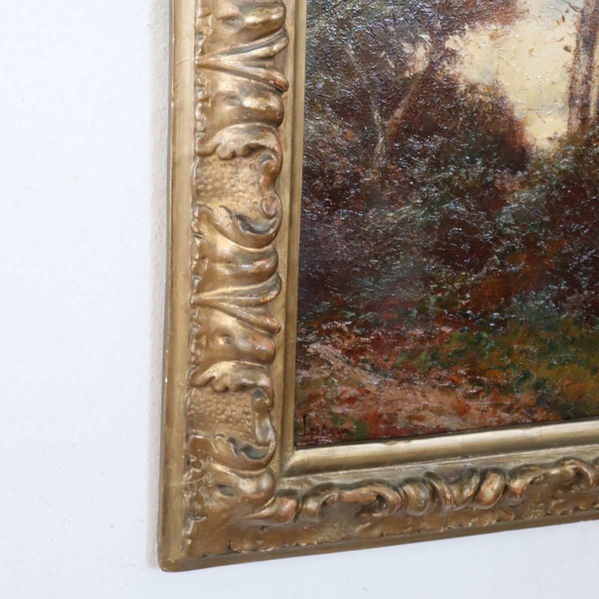 Oil Painting On Panel Signed L. Clara, Italian Landscape, Early 20th Century-photo-5
