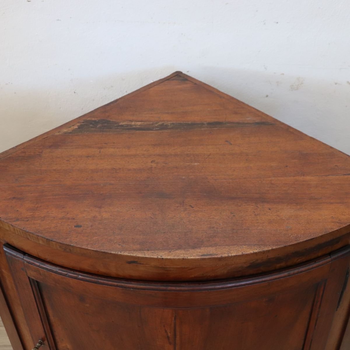 Pair Of Antique Corner Cabinets Made Of Solid Walnut, Italy, 18th Century-photo-6
