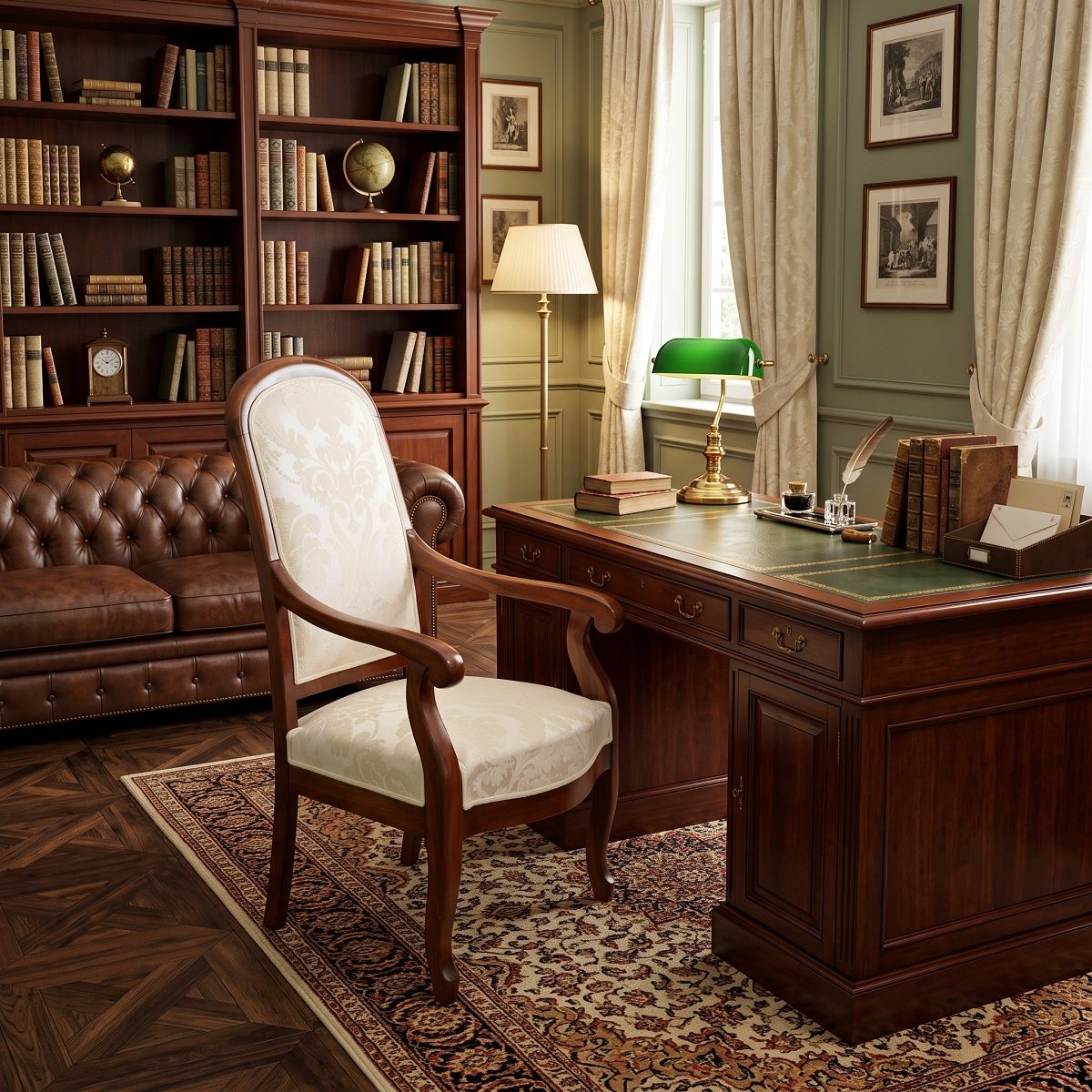 Antique Walnut Armchair, Italy, 19th Century-photo-8