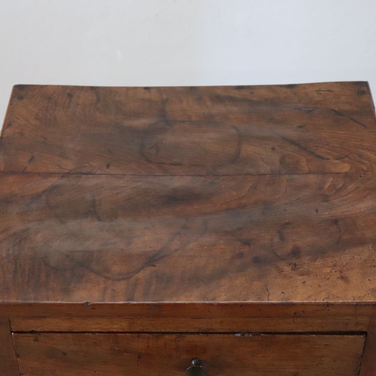 Antique Nightstand Made Of Solid Walnut, Italy, Late 18th Century-photo-2