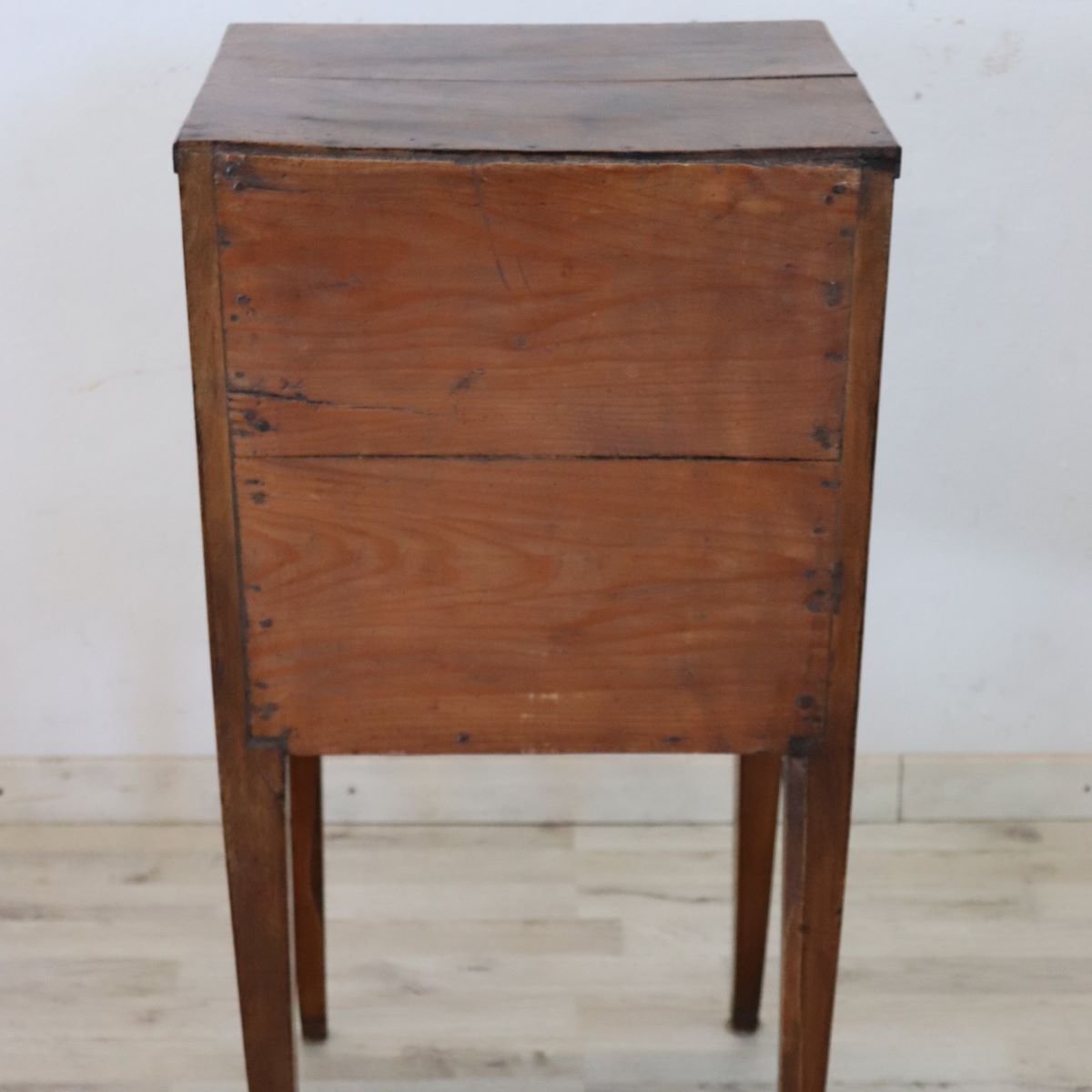 Antique Nightstand Made Of Solid Walnut, Italy, Late 18th Century-photo-4