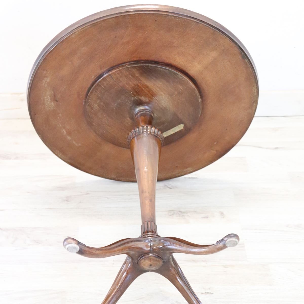 Table Guéridon en Noyer, Italie Début du XXe Siècle-photo-7
