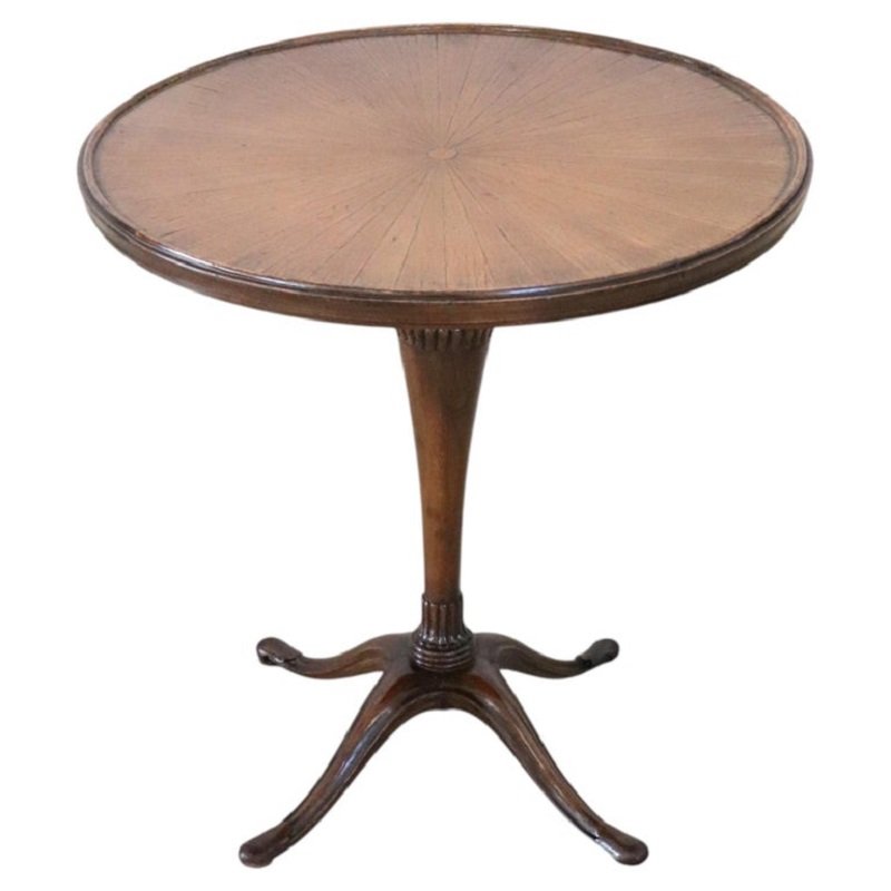 Table Guéridon en Noyer, Italie Début du XXe Siècle