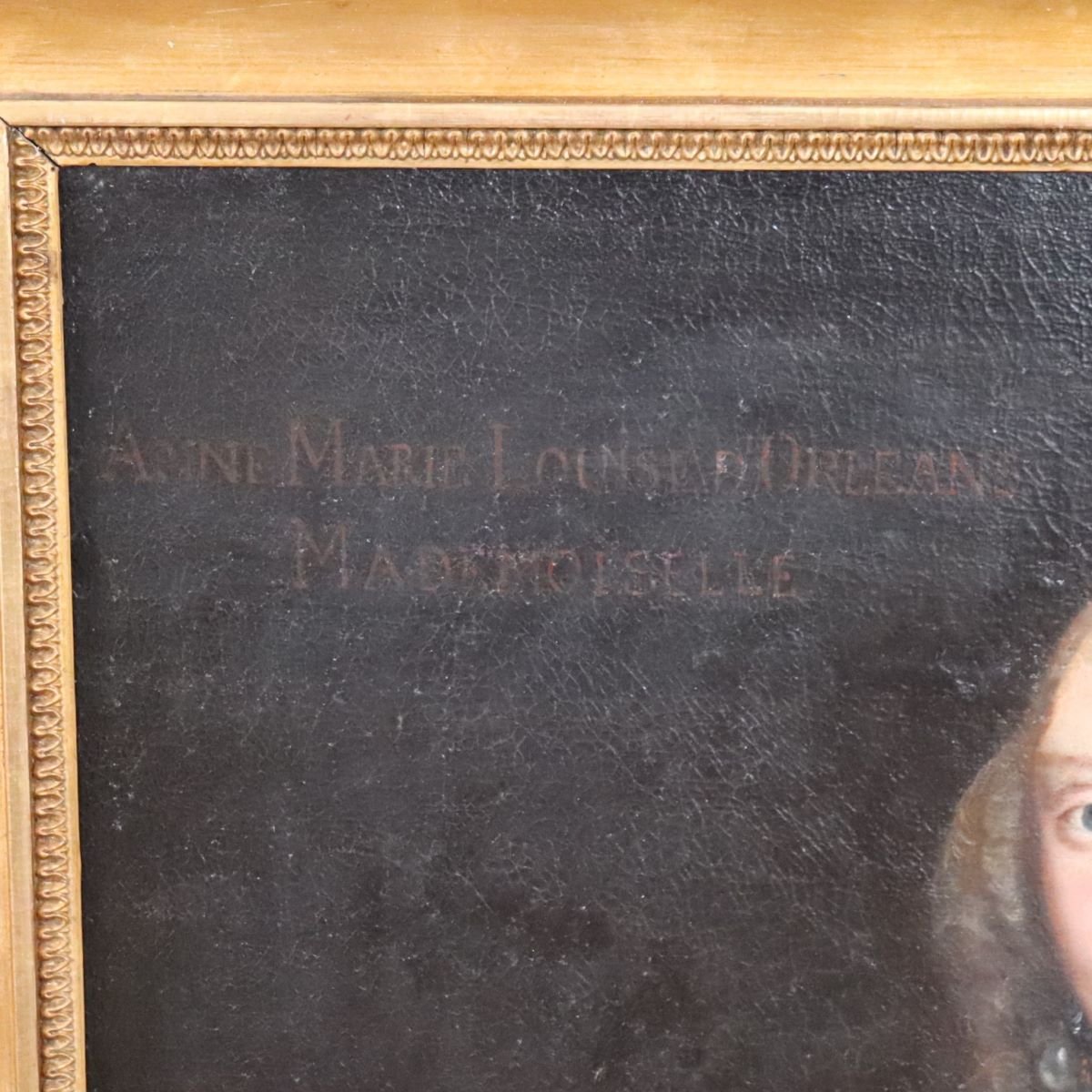 Portrait Of Anna Maria Luisa d'Orléans, Oil On Canvas, 17th Century-photo-2