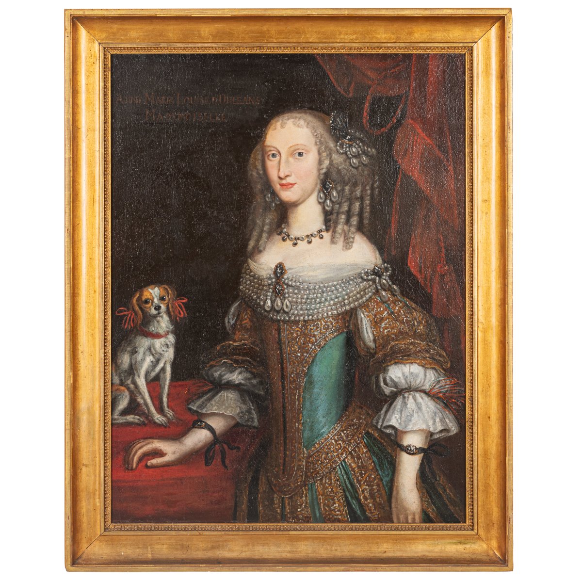 Portrait Of Anna Maria Luisa d'Orléans, Oil On Canvas, 17th Century