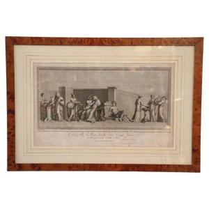 Alessandro Mochetti, Figurative Scene, Antique Etching, 18th Century