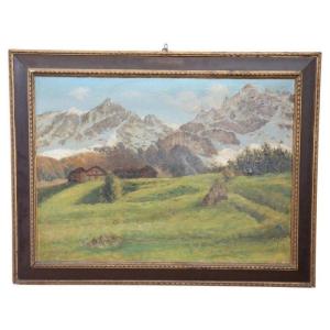 Mountain Landscape, 1930s, Oil On Canvas