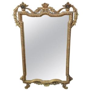 Carved & Gilded Wood Wall Mirror