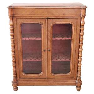 Antique Walnut Vitrine