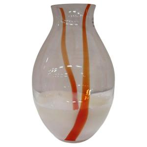 Large Italian Murano Artistic Glass Vase By Carlo Nason, 1980s