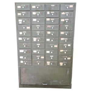 Large Industrial Multi Drawers In Metal, 1940s