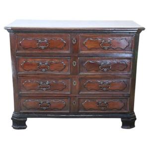 Antique Chest Of Drawers In Walnut, 17th Century