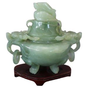 Censer In Carved Jade