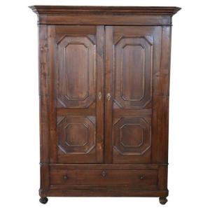 19th Century Poplar Wood Wardrobe