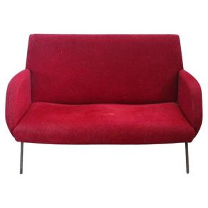 Vintage Italian Red Sofa, 1950s