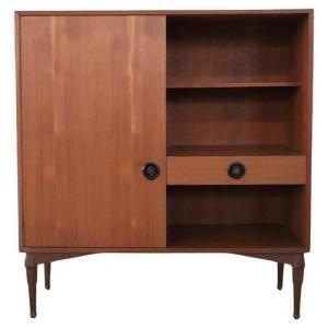 Highboard In Teak Veneer, 1960s