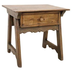 Early 20th Century Rustic Fir And Oak Wood Mountain Nightstand
